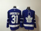Maple Leafs #31 Frederik Andersen Blue Adidas Jersey