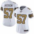 Women's Nike New Orleans Saints #57 Rickey Jackson Limited White Rush NFL Jersey