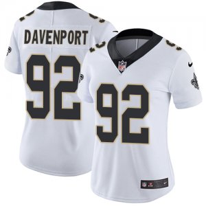 Nike Saints #92 Marcus Davenport White Women Vapor Untouchable Limited Jersey