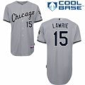 Men's Majestic Chicago White Sox #15 Brett Lawrie Replica Grey Road Cool Base MLB Jersey