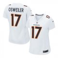 Women Nike Denver Broncos #17 Brock Osweiler White Stitched NFL Game Event Jersey
