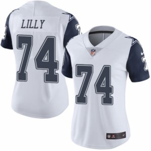 Women\'s Nike Dallas Cowboys #74 Bob Lilly Limited White Rush NFL Jersey