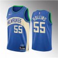 Milwaukee Bucks #55 Ryan Rollins 2023-24 Blue City Edition Stitched Basketball Jersey