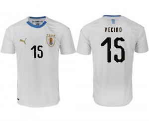 Uruguay 15 VECINO Away 2018 FIFA World Cup Thailand Soccer Jersey