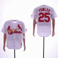 Cardinals #25 Dexter Fowler White Cool Base Jersey