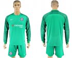 2017-18 Chelsea Green Goalkeeper Long Sleeve Soccer Jersey