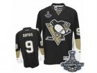 Mens Reebok Pittsburgh Penguins #9 Pascal Dupuis Premier Black Home 2017 Stanley Cup Champions NHL Jersey