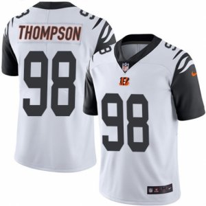Mens Nike Cincinnati Bengals #98 Brandon Thompson Limited White Rush NFL Jersey