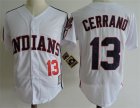 Indians #13 Pedro Cerrano White Cooperstown Collection Jersey