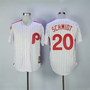 Phillies #20 Mike Schmidt White Cooperstown Collection Cool Base Jersey - å‰¯æœ¬