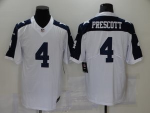Nike Cowboys #4 Dak Prescott White Throwback Vapor Untouchable Limited Jersey