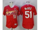 St.Louis Cardinals #51 Willie McGee Red Flexbase Authentic Collection Stitched MLB Jersey