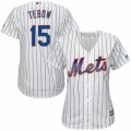 Women New York Mets #15 Tim Tebow Majestic White Home Cool Base Player Jersey