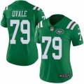Women's Nike New York Jets #79 Brent Qvale Limited Green Rush NFL Jersey