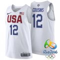 Demarcus Cousins USA Dream Twelve Team #12 2016 Rio Olympics White Authentic Jersey