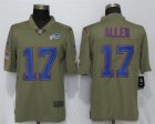 Nike Bills #17 Josh Allen Olive Salute To Service Limited Jersey