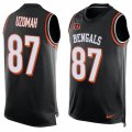 Mens Nike Cincinnati Bengals #87 C.J. Uzomah Limited Black Player Name & Number Tank Top NFL Jersey
