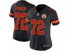 Women Nike Kansas City Chiefs #72 Eric Fisher Limited Black Rush NFL Jersey