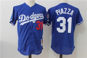 Dodgers #31 Mike Piazza Blue Cooperstown Collection Mesh Batting Practice Jersey