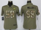 Nike Broncos #58 Von Miller Olive Camo Women Salute To Service Limited Jersey