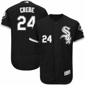 Men\'s Majestic Chicago White Sox #24 Joe Crede Black Flexbase Authentic Collection MLB Jersey