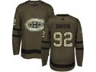 Men Adidas Montreal Canadiens #92 Jonathan Drouin Green Salute to Service Stitched NHL Jersey