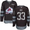 Mens Colorado Avalanche #33 Patrick Roy Black 1917-2017 100th Anniversary Stitched NHL Jersey