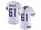 Women Nike Minnesota Vikings #61 Joe Berger Vapor Untouchable Limited White NFL Jersey