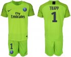 2018-19 Pari Saint-Germain 1 TRAPP Home Fluorescent Green Goalkeeper Soccer Jersey