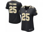 Women Nike New Orleans Saints #25 P. J. Williams Game Black Team Color NFL Jersey