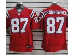Nike NFL New England Patriots #87 Rob Gronkowski Red Elite jerseys