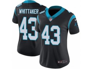 Women Nike Carolina Panthers #43 Fozzy Whittaker Vapor Untouchable Limited Black Team Color NFL Jersey