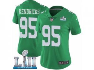 Women Nike Philadelphia Eagles #95 Mychal Kendricks Limited Green Rush Vapor Untouchable Super Bowl LII NFL Jersey