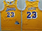 Lakers #23 Lebron James Yellow Hardwood Classics Jersey