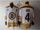 nhl jerseys boston bruins #4 bobby orr white[2013 stanley cup][patch A]