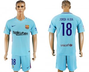 2017-18 Barcelona 18 JORDI ALBA Away Soccer Jersey