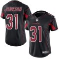 Womens Nike Arizona Cardinals #31 David Johnson Black Stitched NFL Limited Rush Jersey