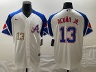 Braves #13 Ronald Acuna Jr. White Nike 2023 City Connect Cool Base Jerseys