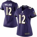 Womens Nike Baltimore Ravens #12 Mike Wallace Limited Purple Team Color NFL Jersey
