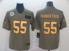 Nike Cowboys #55 Leighton Vander Esch 2019 Olive Gold Salute To Service Limited Jersey