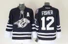 NHL Nashville Predators #12 Mike Fisher Dark blue jerseys