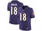 Mens Nike Baltimore Ravens #18 Jeremy Maclin Purple Team Color Vapor Untouchable Limited Player NFL Jersey