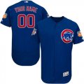 Chicago Cubs Blue Mens Flexbase Customized Jersey