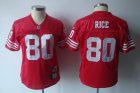 women nfl san francisco 49ers #80 jerry rice red
