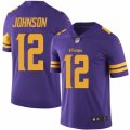 Mens Nike Minnesota Vikings #12 Charles Johnson Elite Purple Rush NFL Jersey