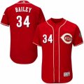 Men's Majestic Cincinnati Reds #34 Homer Bailey Red Flexbase Authentic Collection MLB Jersey