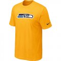 Nike Seattle Seahawks Sideline Legend Authentic Logo Dri-FIT T-Shirt Yellow
