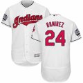 Mens Majestic Cleveland Indians #24 Manny Ramirez White 2016 World Series Bound Flexbase Authentic Collection MLB Jersey