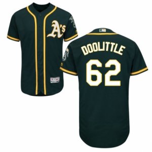 Men\'s Majestic Oakland Athletics #62 Sean Doolittle Green Flexbase Authentic Collection MLB Jersey