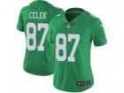Women Nike Philadelphia Eagles #87 Brent Celek Limited Green Rush NFL Jersey